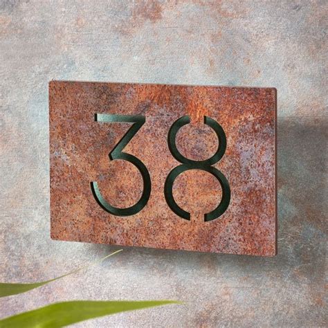 rusty metal house numbers|Rusty Metal House Numbers .